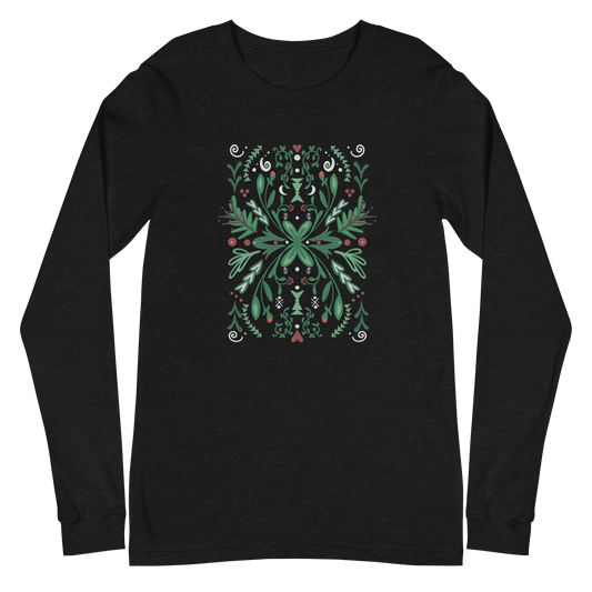 Winter Spirit Folk Art Langarm-T-Shirt