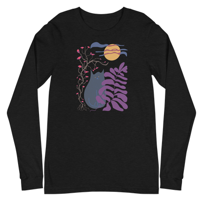 Moon Cat Langarm-T-Shirt