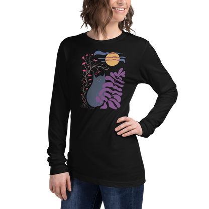 Moon Cat Long Sleeve Tee