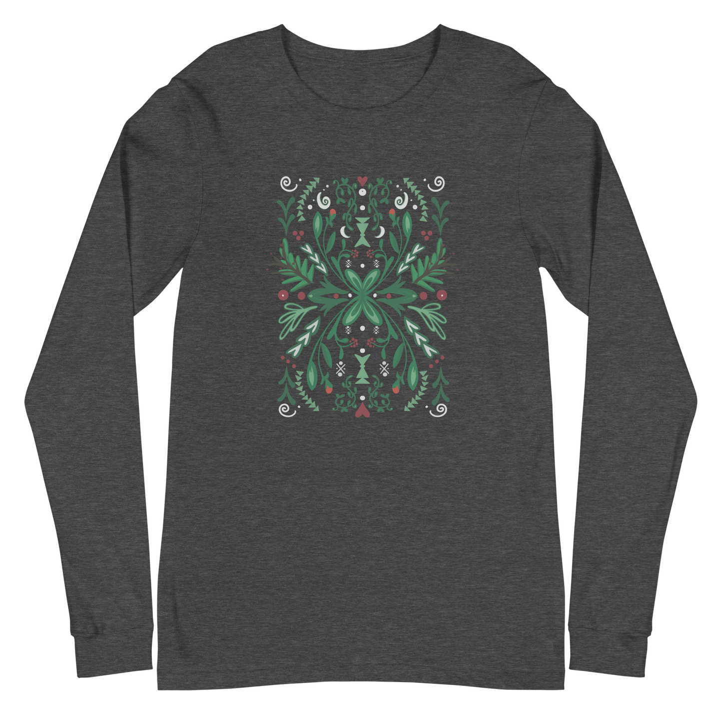 Winter Spirit Folk Art Langarm-T-Shirt