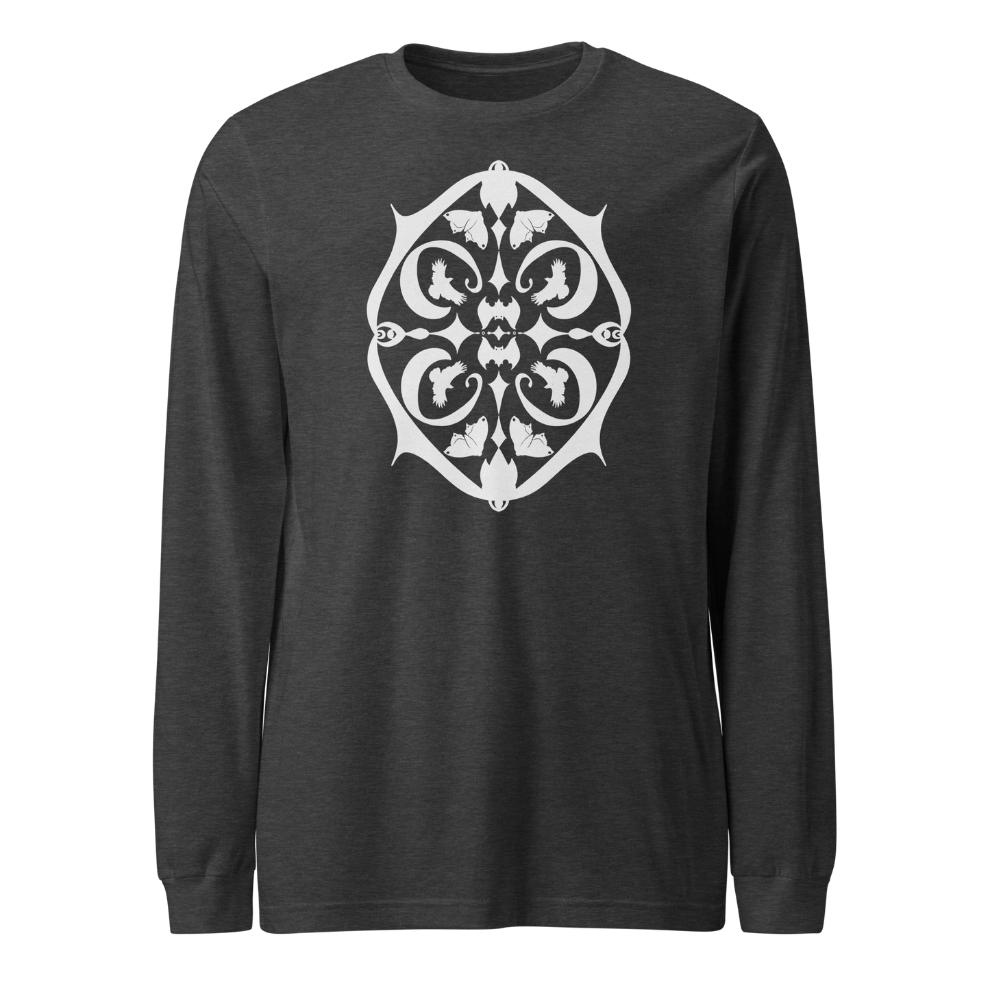 Bats, Ravens & Moths Folk Art   Unisex Long Sleeve Tee