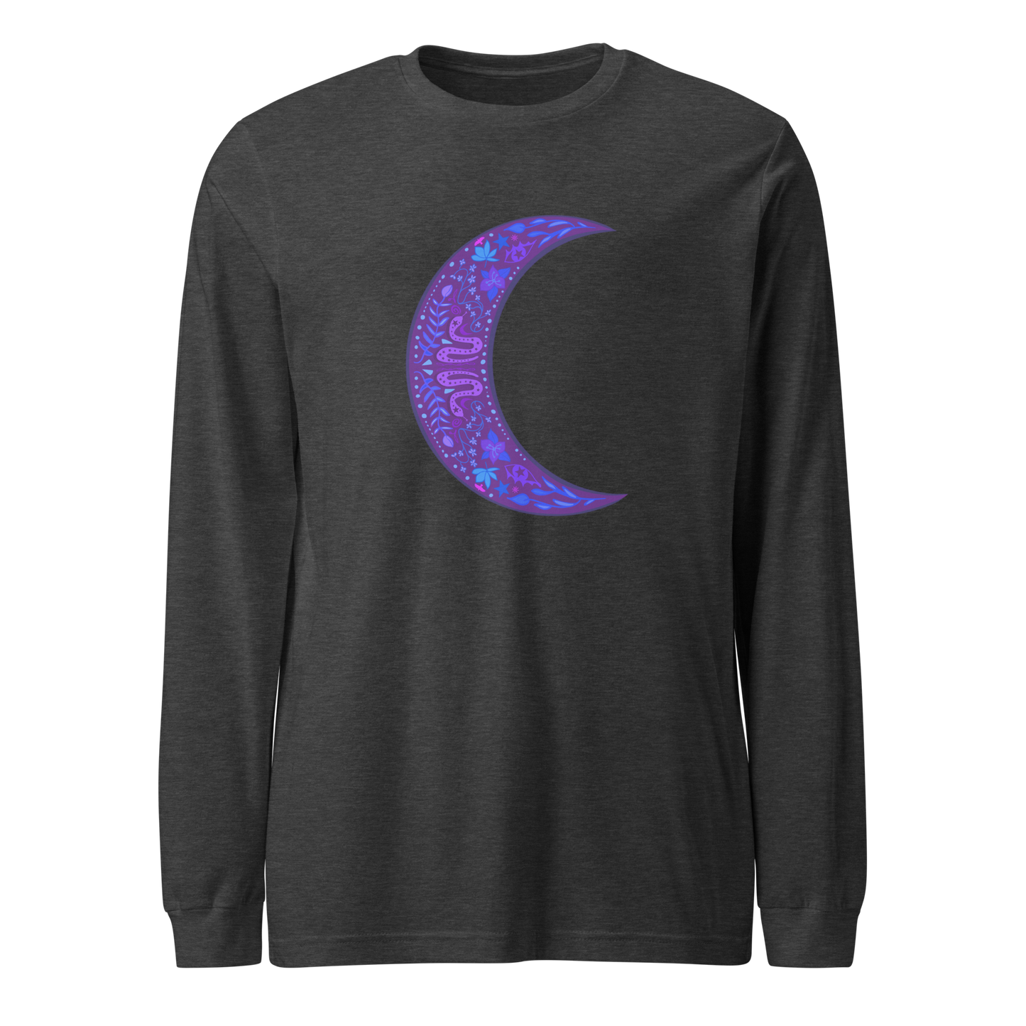 Serpent Moon Folk Art Unisex Long Sleeve Tee