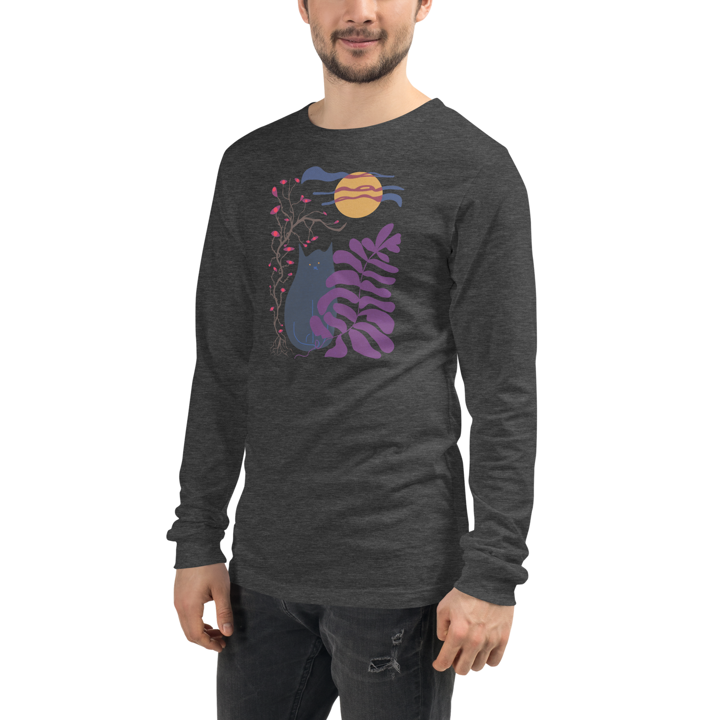 Moon Cat Long Sleeve Tee