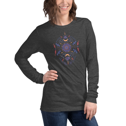 Witchy Folk Art Langarm-T-Shirt