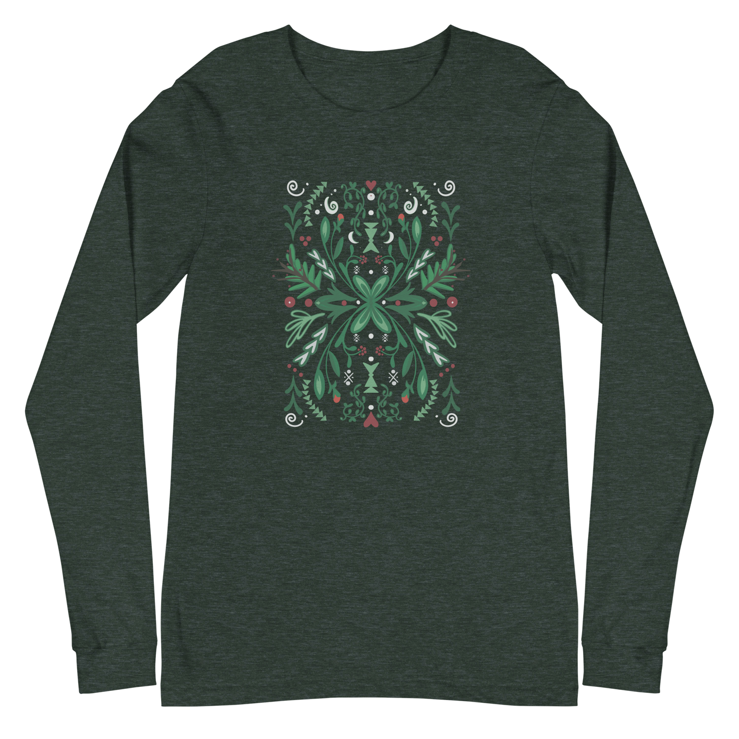 Winter Spirit Folk Art Langarm-T-Shirt