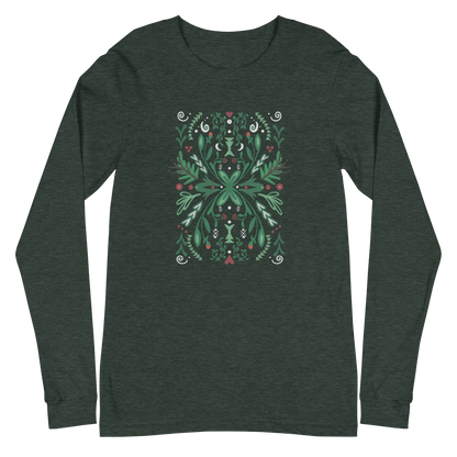 Winter Spirit Folk Art Long Sleeve Tee