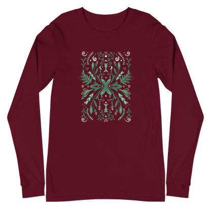 Winter Spirit Folk Art Langarm-T-Shirt