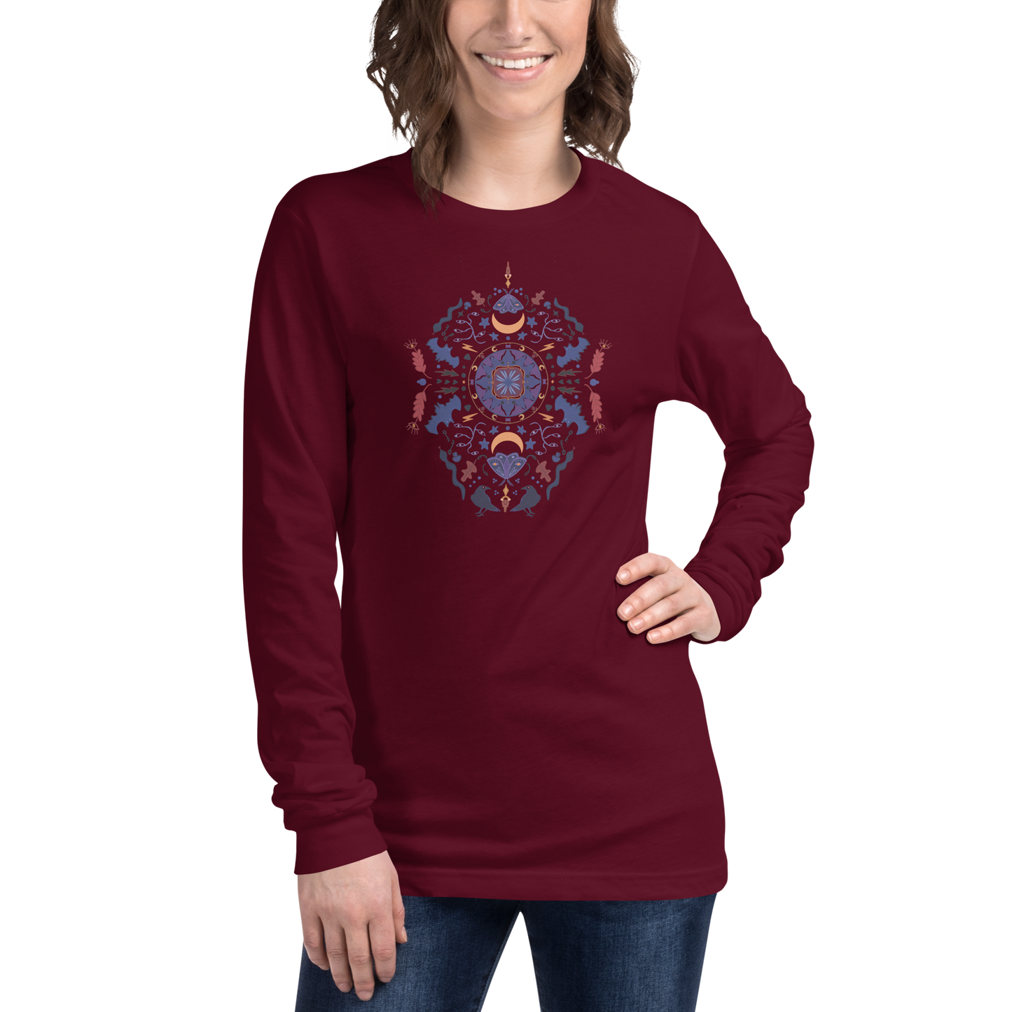 Witchy Folk Art Long Sleeve Tee