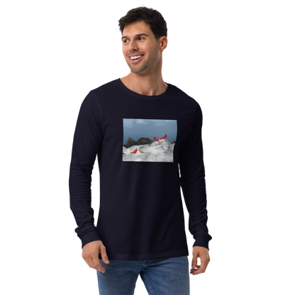 Winter Cardinals Unisex Long Sleeve Tee