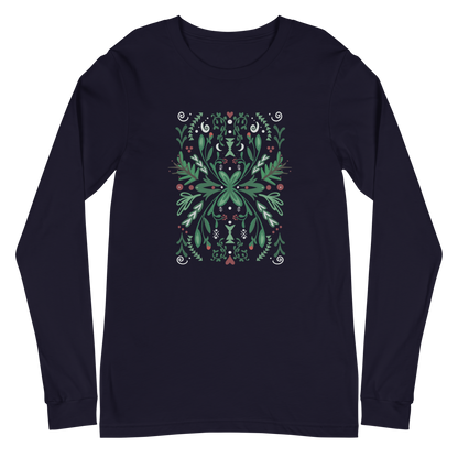 Winter Spirit Folk Art Langarm-T-Shirt