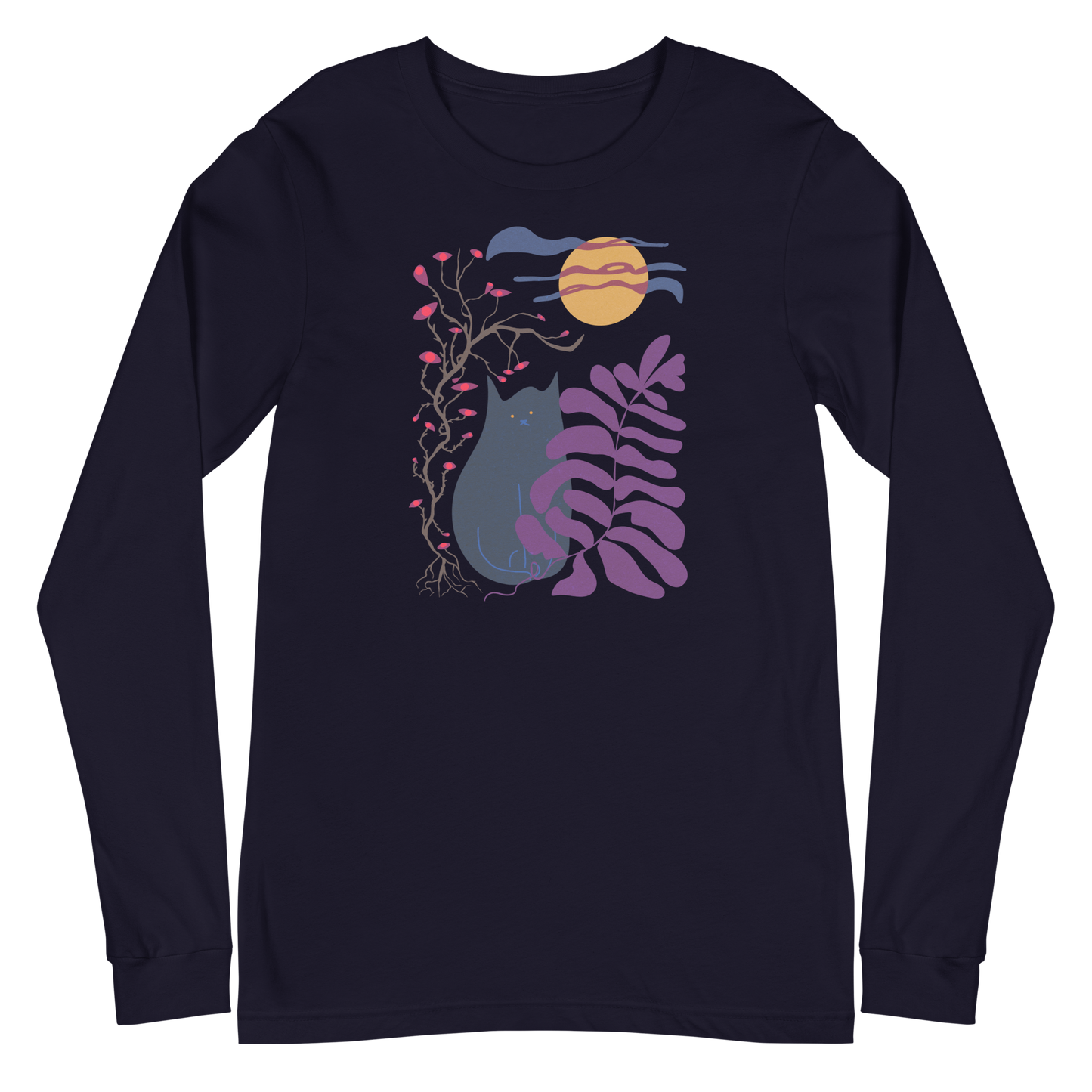 Moon Cat Long Sleeve Tee