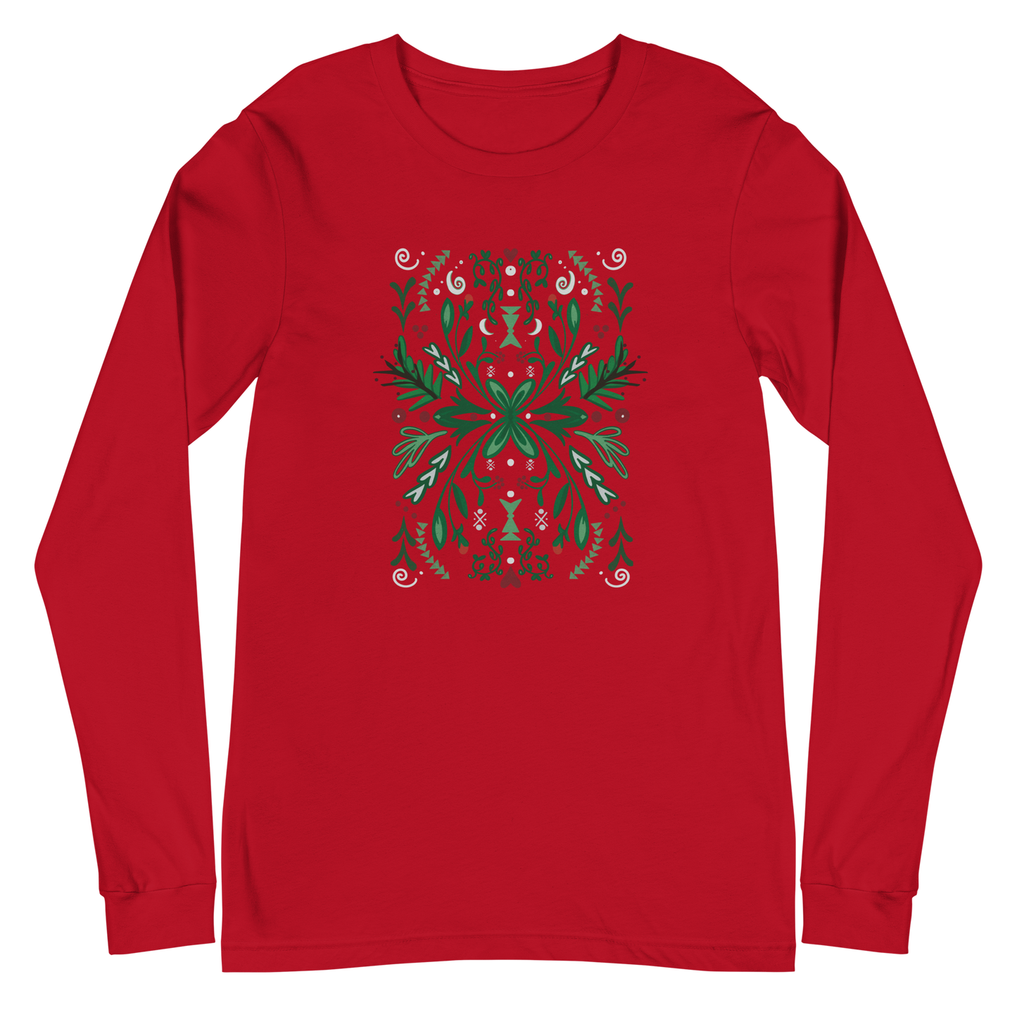 Winter Spirit Folk Art Long Sleeve Tee