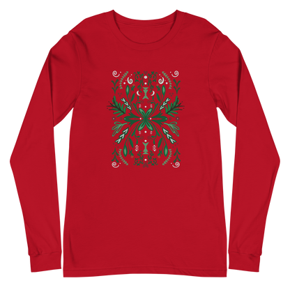 Winter Spirit Folk Art Long Sleeve Tee