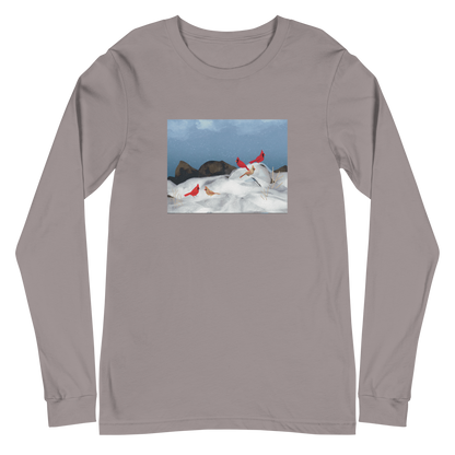 Winter Cardinals Unisex Long Sleeve Tee