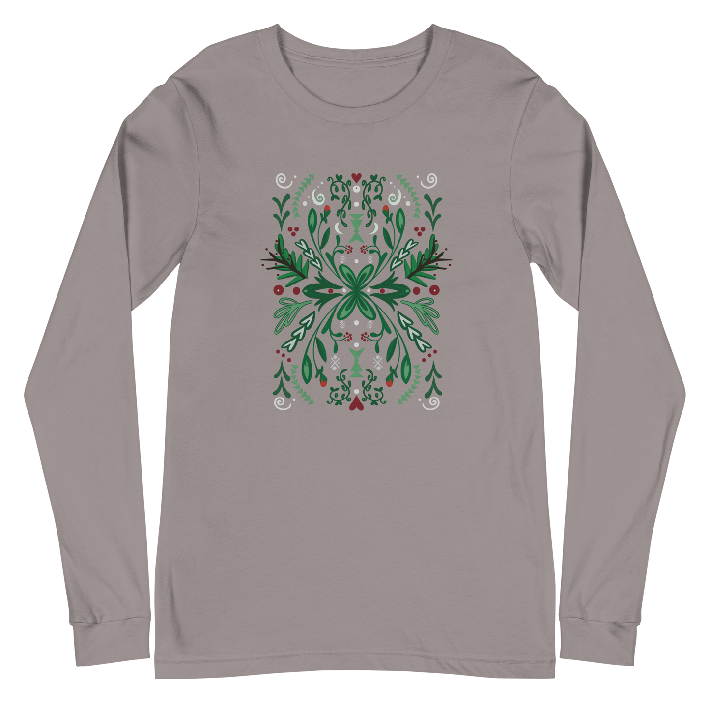 Winter Spirit Folk Art Langarm-T-Shirt