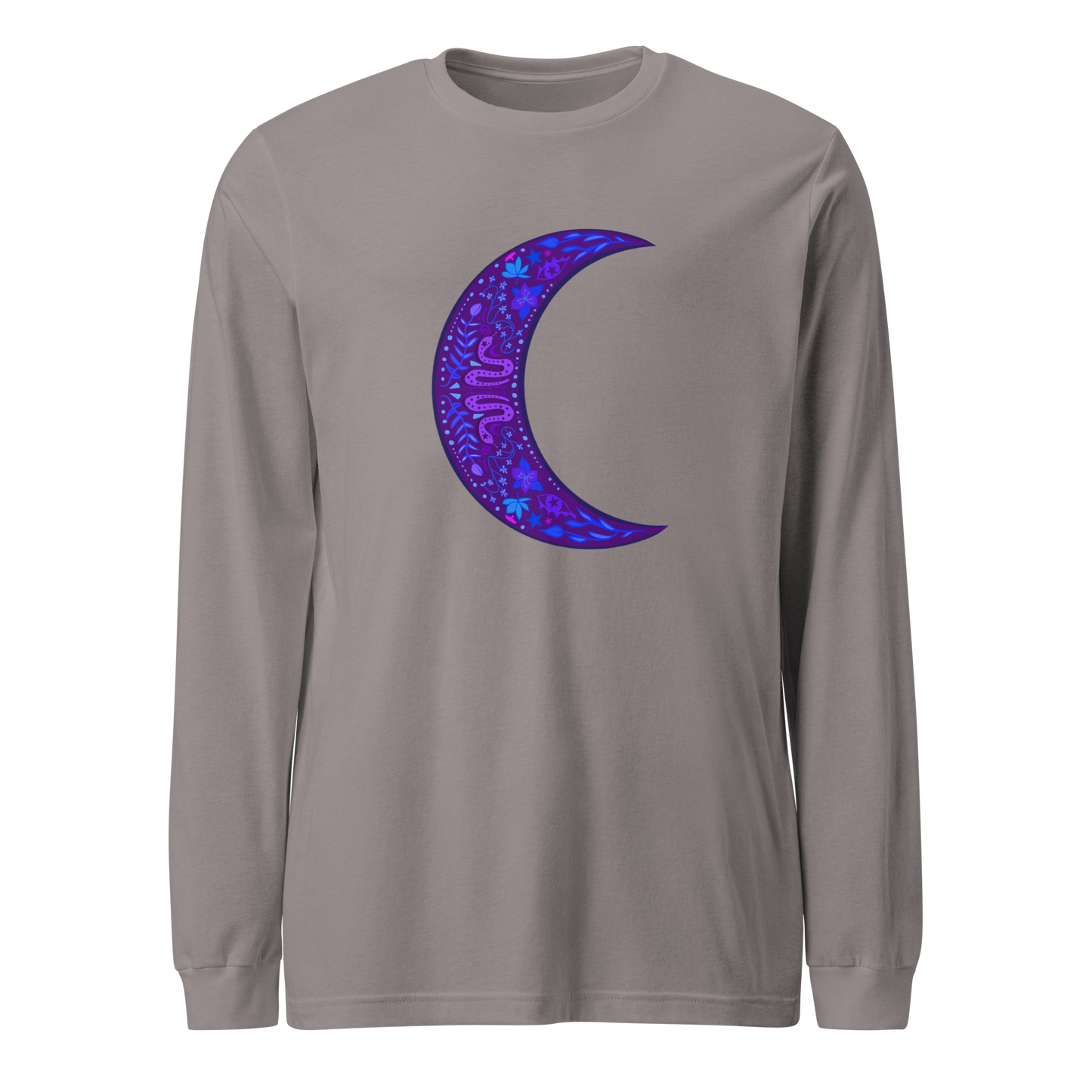 Serpent Moon Folk Art Unisex Long Sleeve Tee