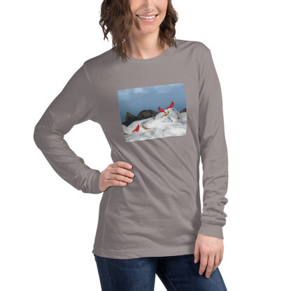 Winter Cardinals Unisex Long Sleeve Tee