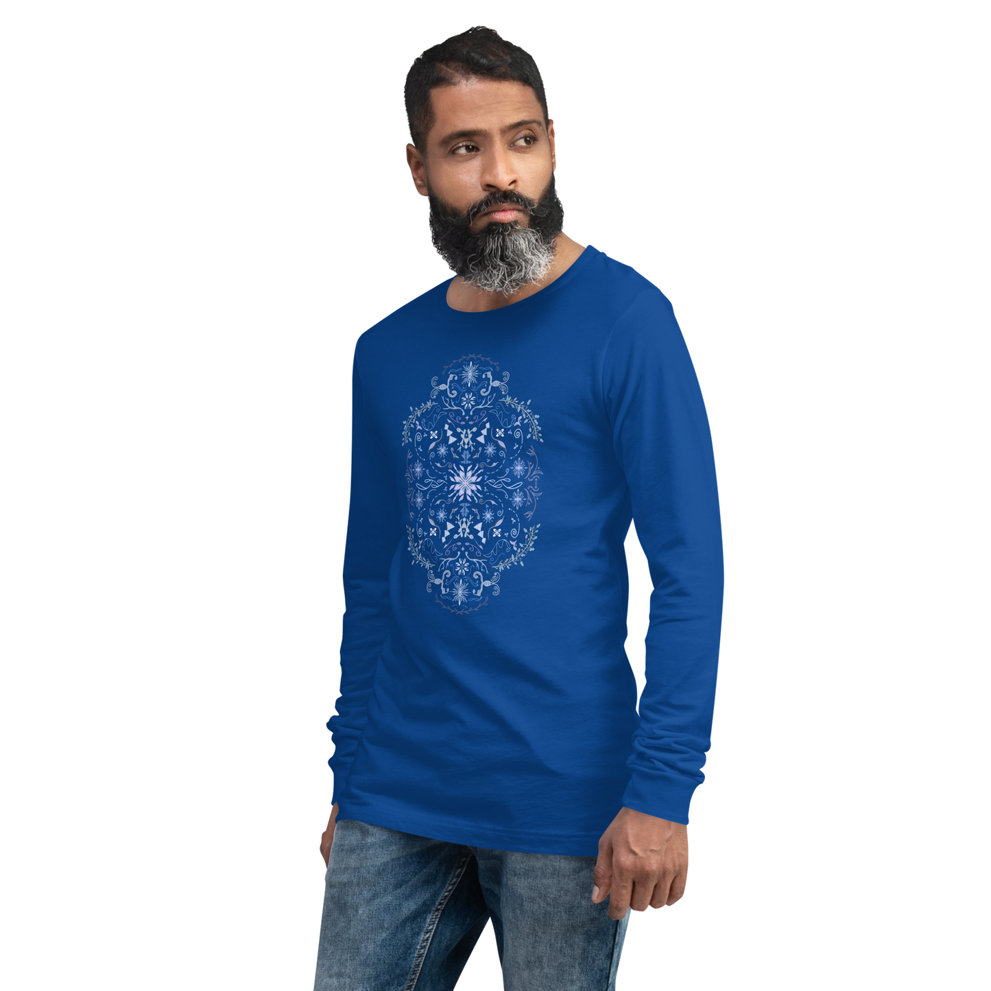 Winter Folk Art Unisex Long Sleeve Tee