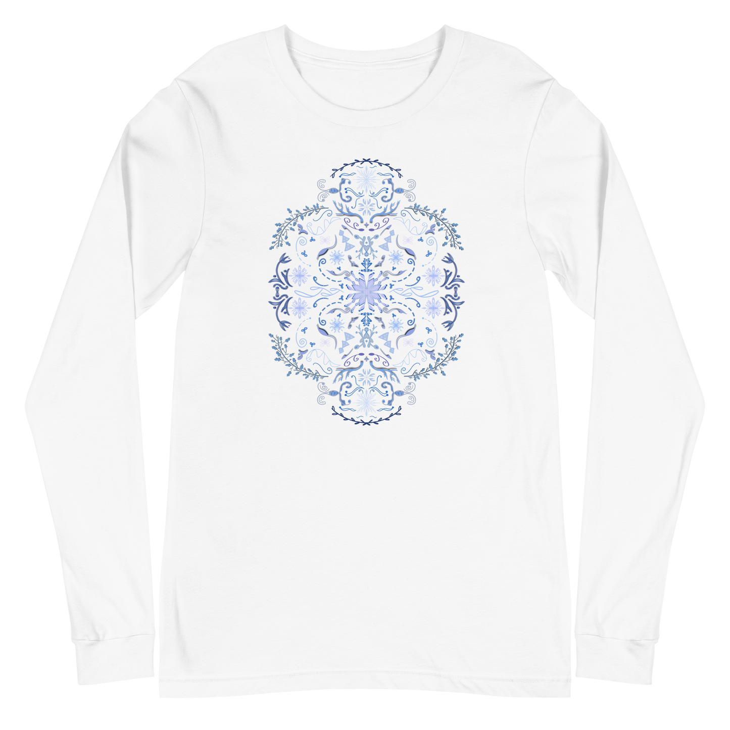 Winter Folk Art Unisex Langarm T-Shirt