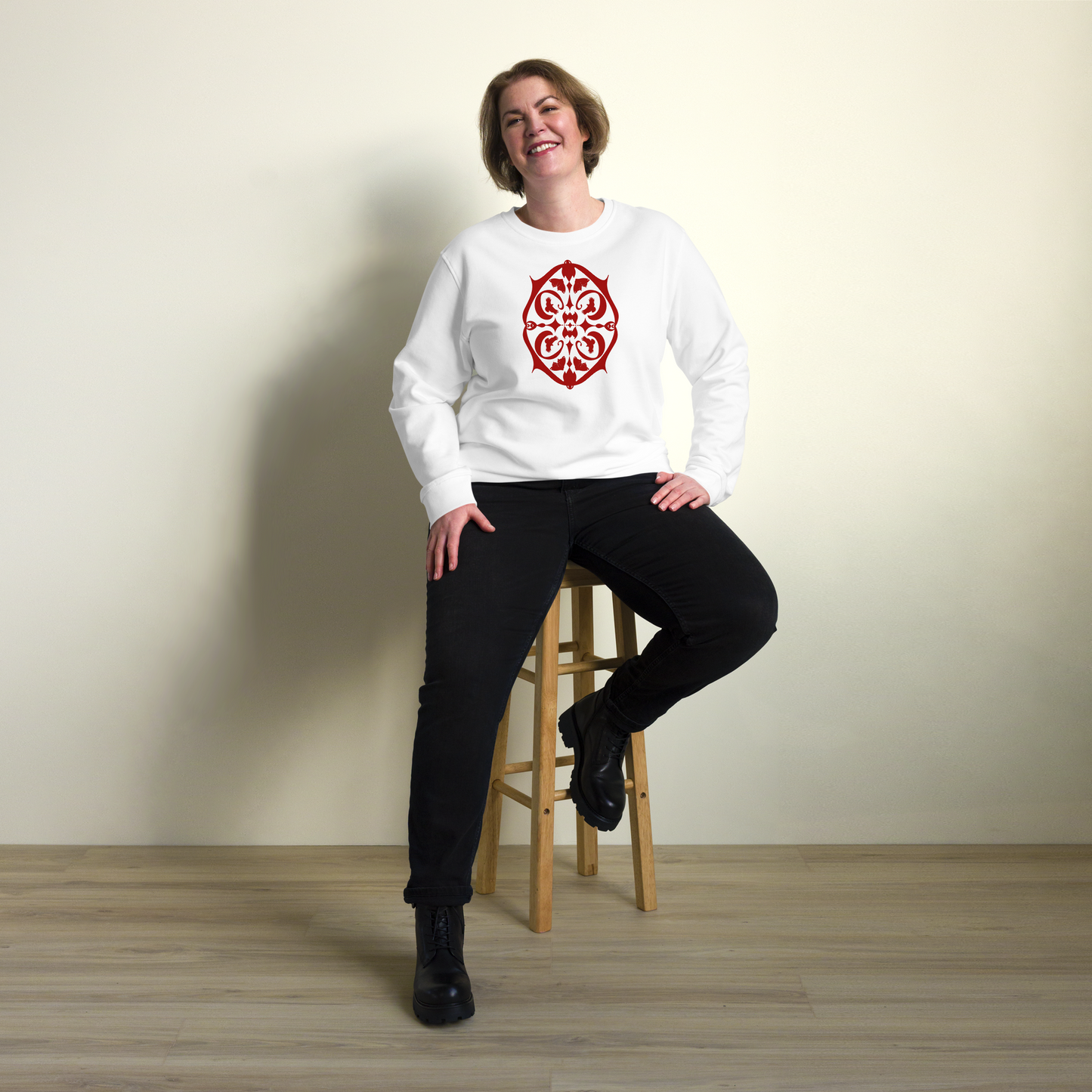 Bats, Ravens & Moths Folk Art  Unisex Organic Sweatshirt