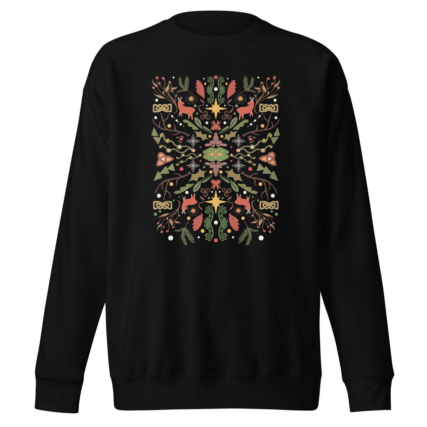 Keltisches Weihnachts-Volkskunst-Premium-Sweatshirt