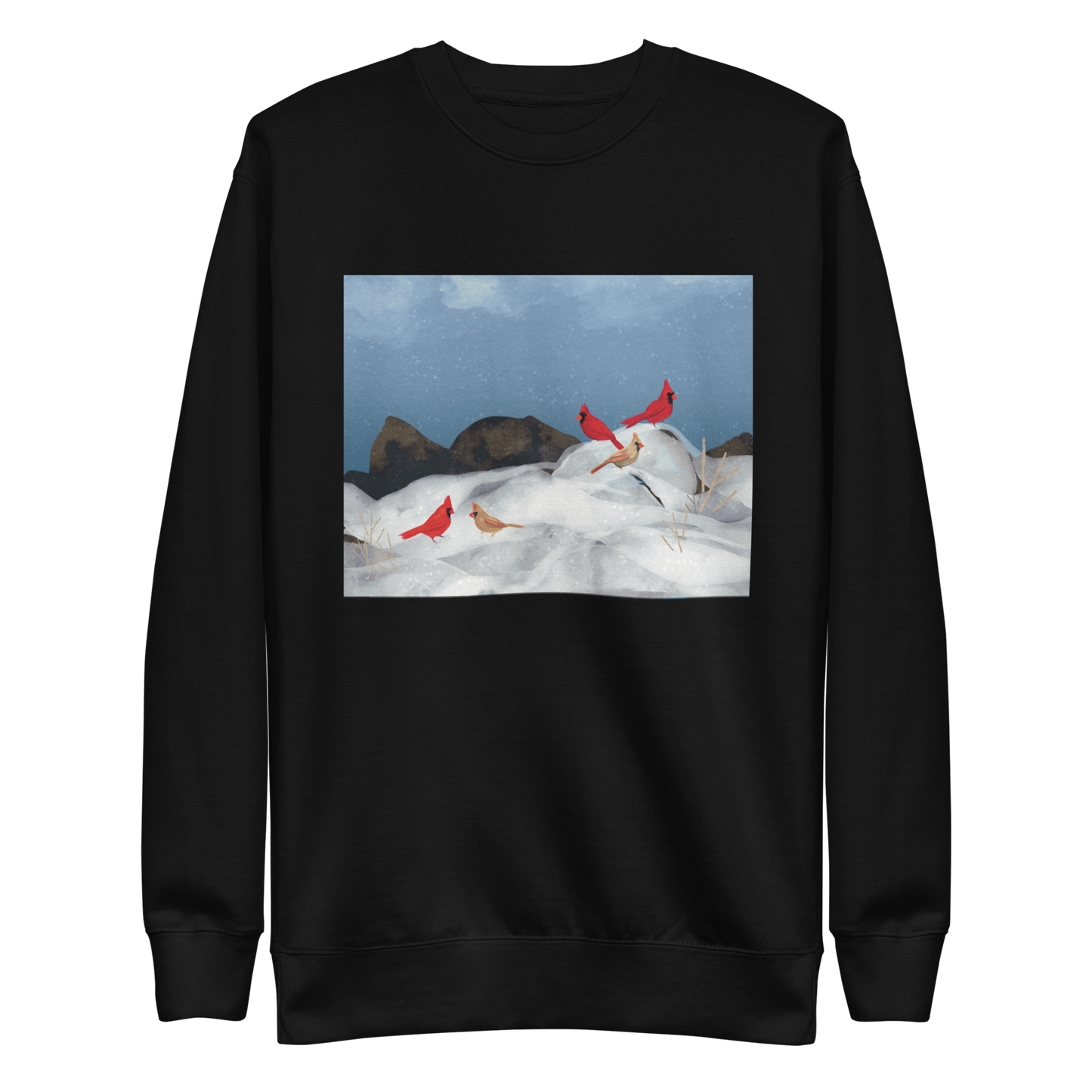 Winter Cardinals Unisex Premium Sweatshirt