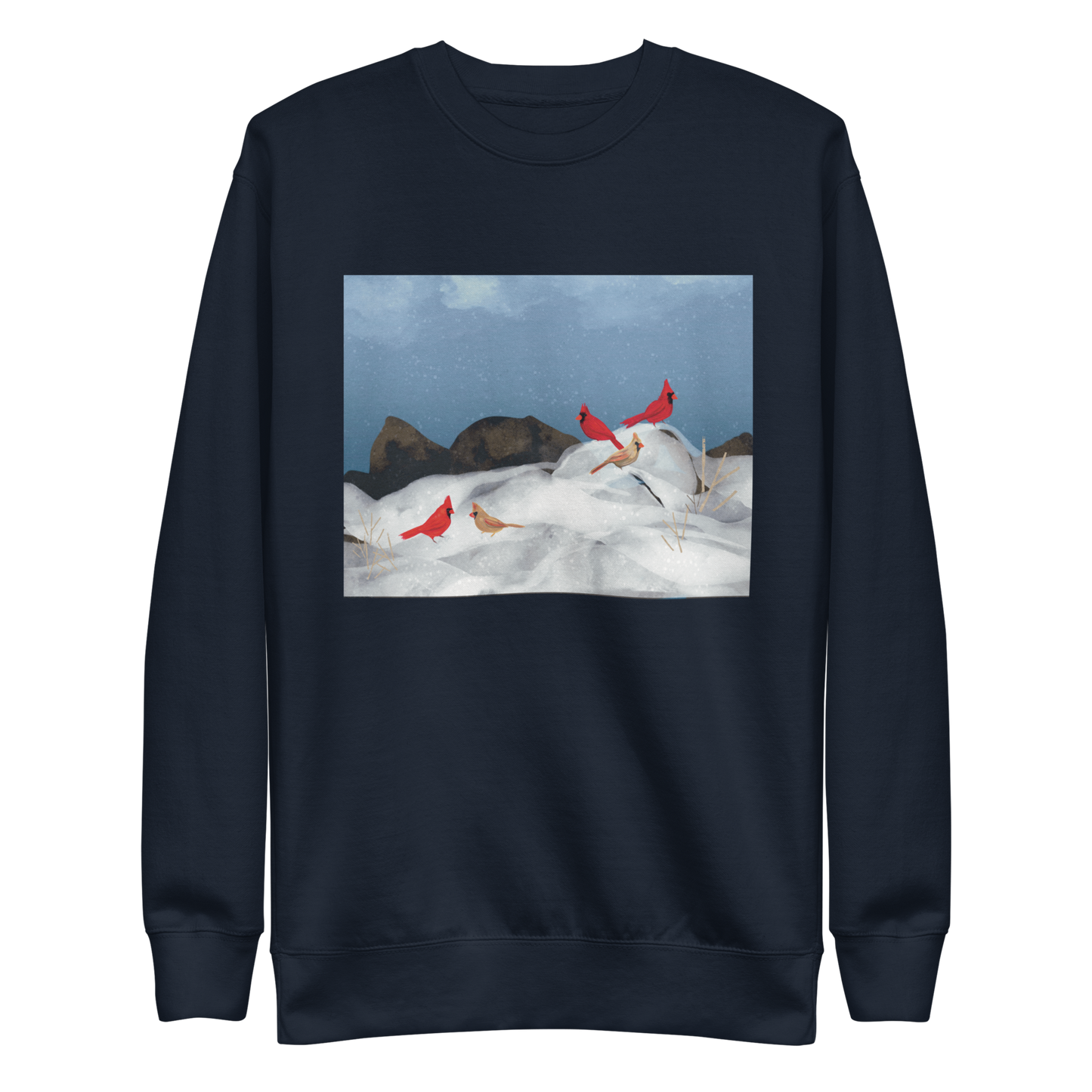 Winter Cardinals Unisex Premium Sweatshirt