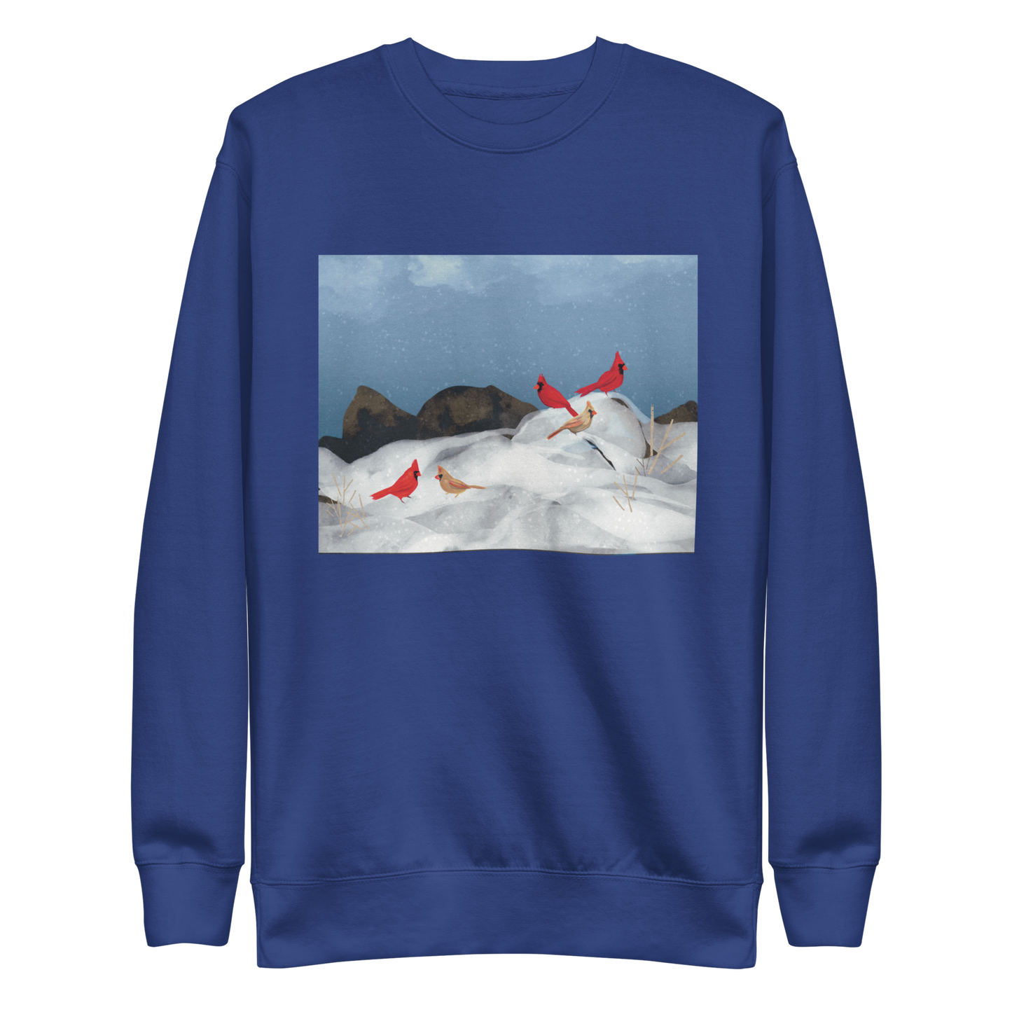 Winter Cardinals Unisex Premium Sweatshirt