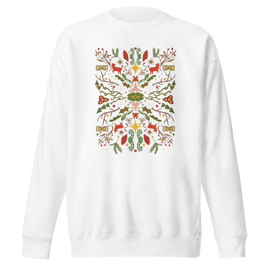 Sudadera premium de arte popular navideño celta