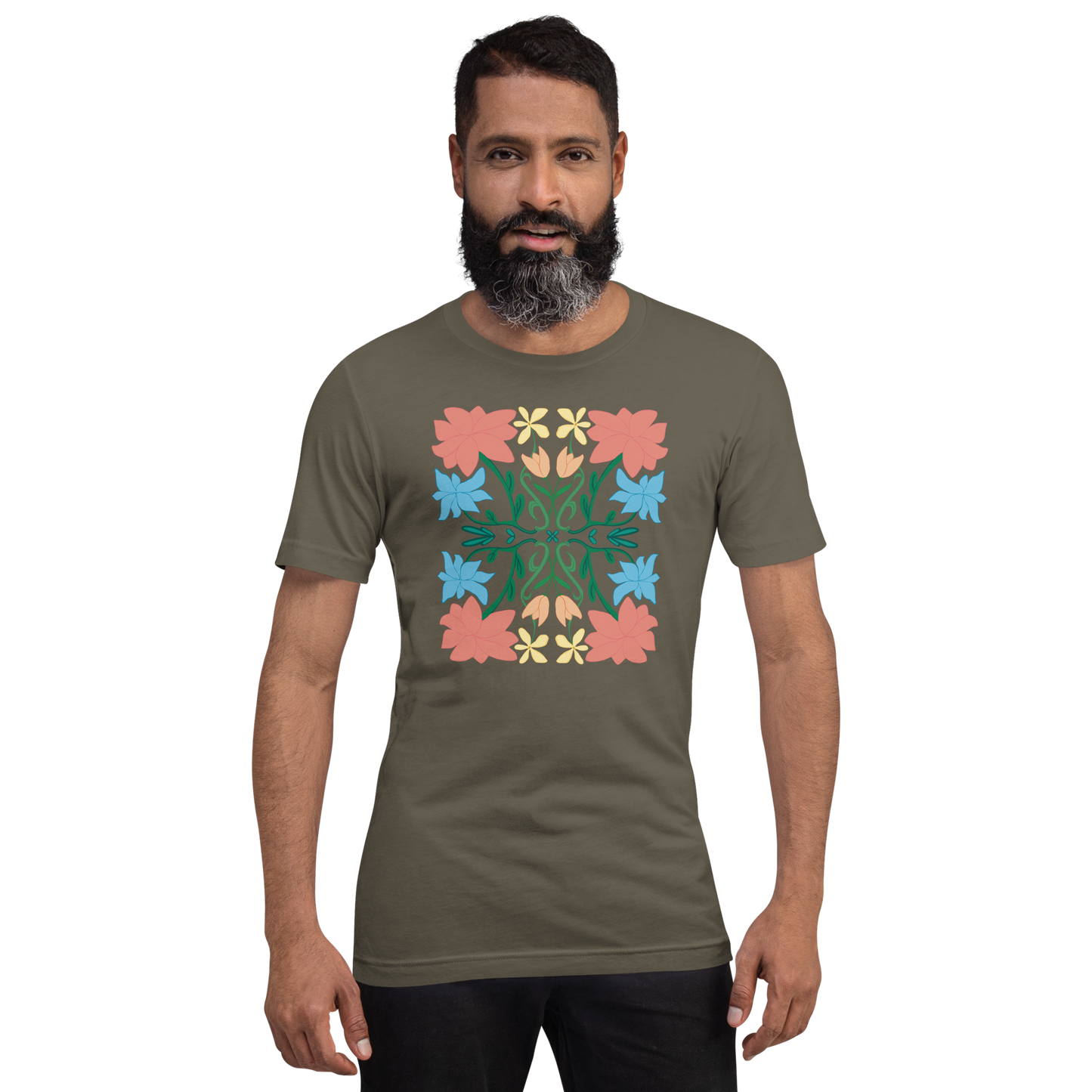 Retro Blumenstrauß Unisex T-Shirt