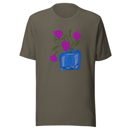 Retro Bell Flowers Unisex T-shirt