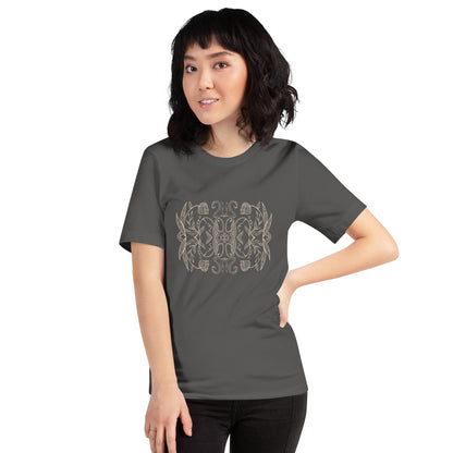 Tulip Garden Linocut Unisex T-shirt