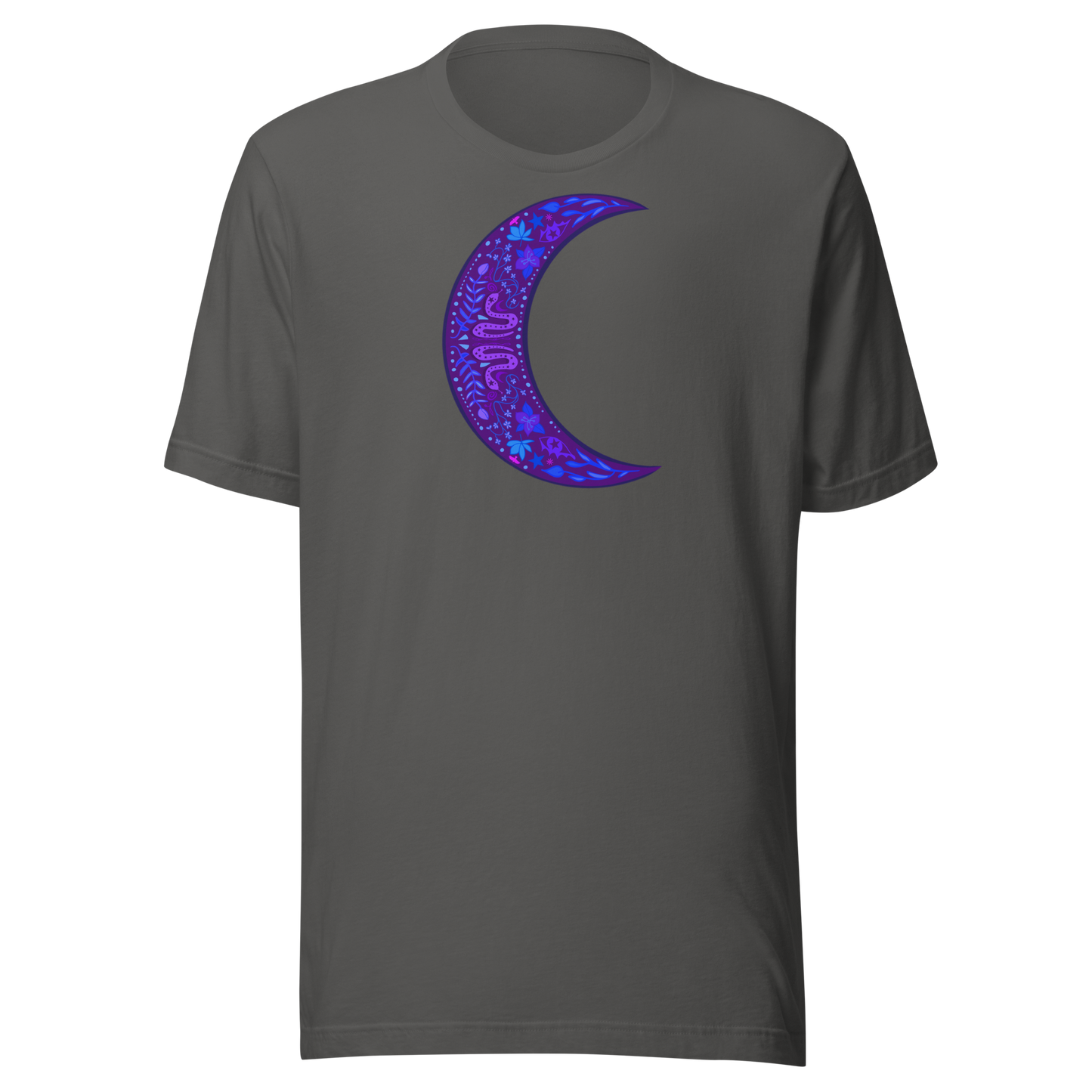 Serpent Moon Folk Art Unisex T-shirt