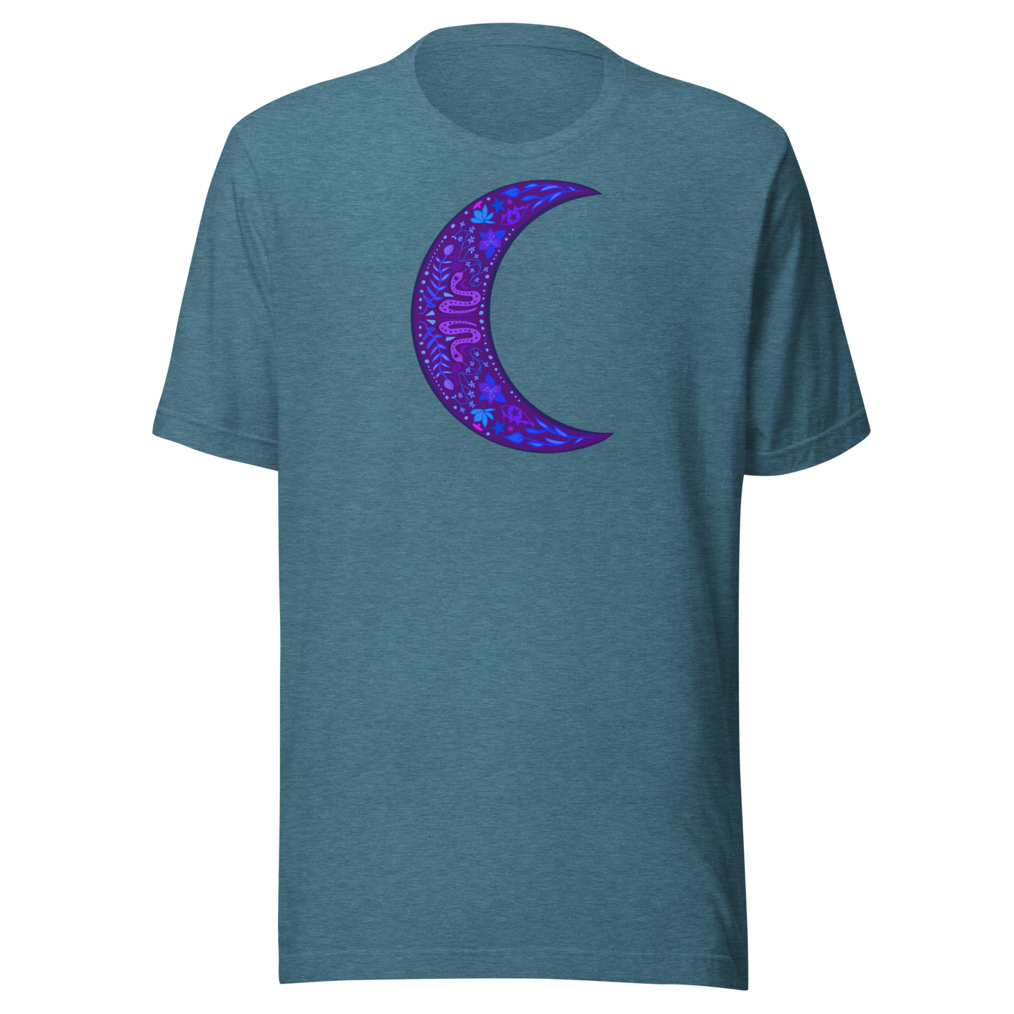 Serpent Moon Folk Art Unisex T-shirt