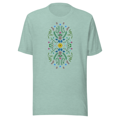 Sonnenblumen Volkskunst Unisex T-Shirt