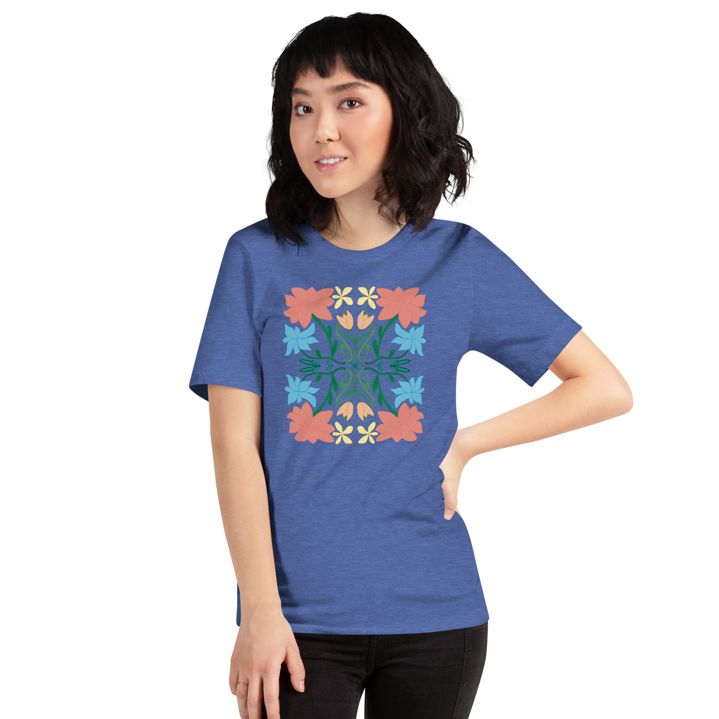 Retro Blumenstrauß Unisex T-Shirt