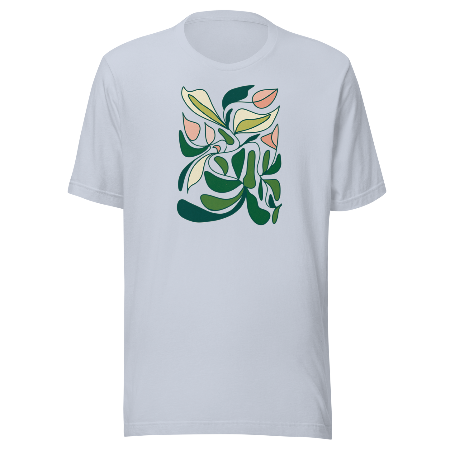 T-Shirt mit Lilien- und Tulpen-Print