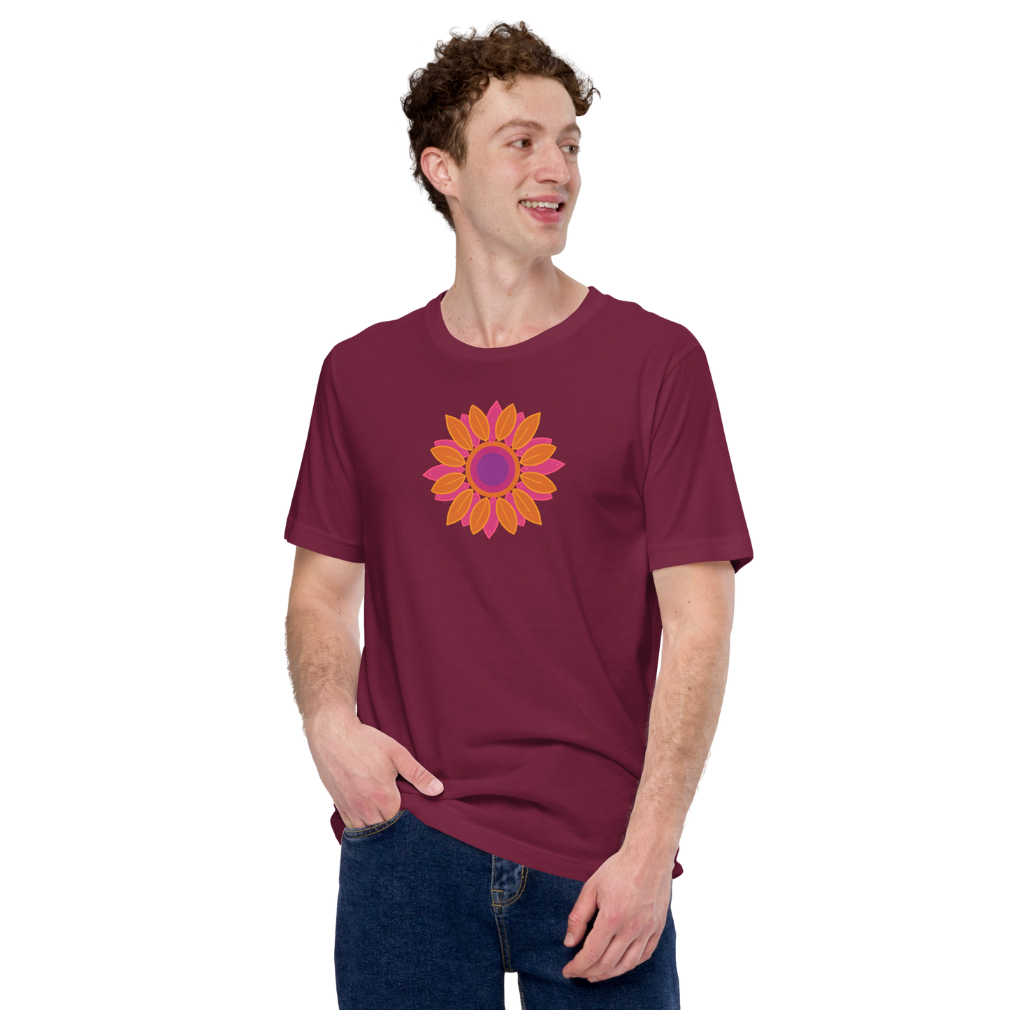 Retro Sonne Daisy Unisex T-shirt