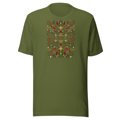 Keltisches Weihnachts-Volkskunst-T-Shirt