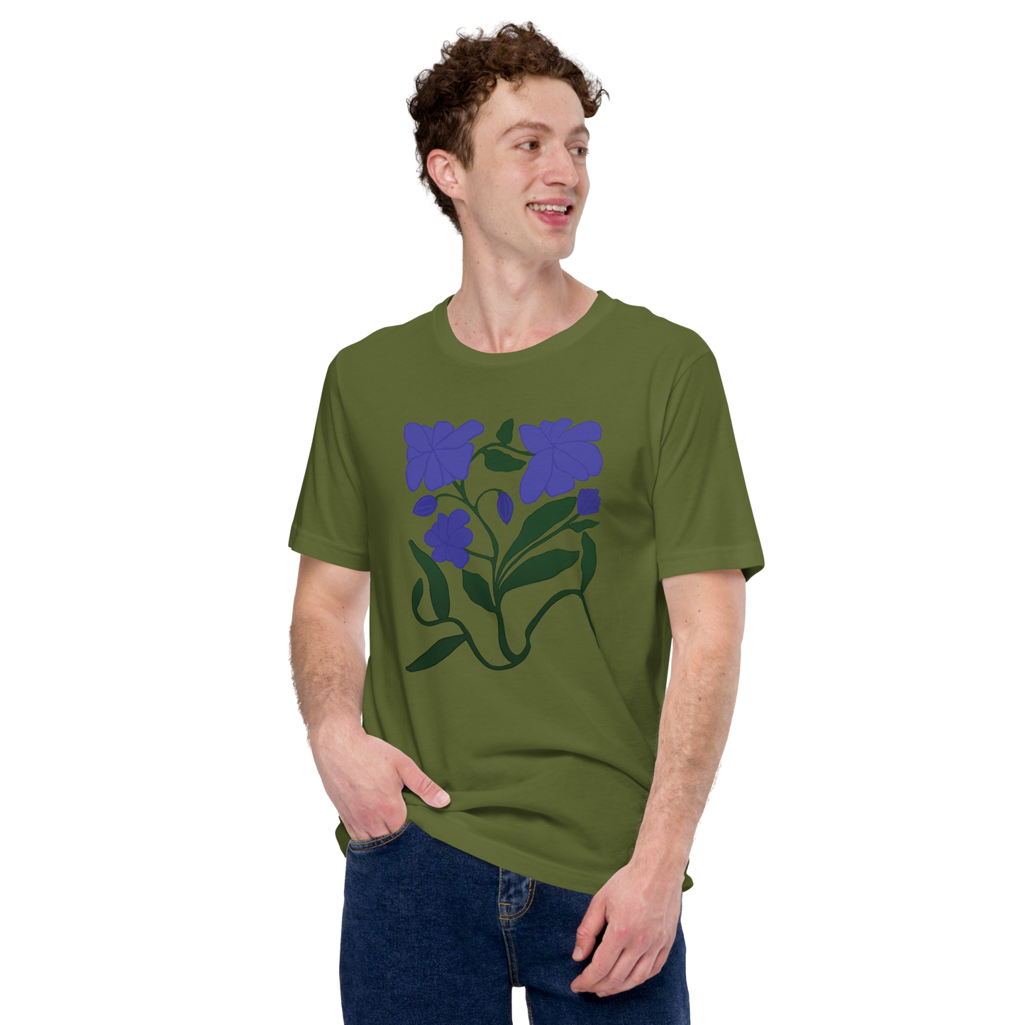 Retro Wildblumen Unisex T-Shirt