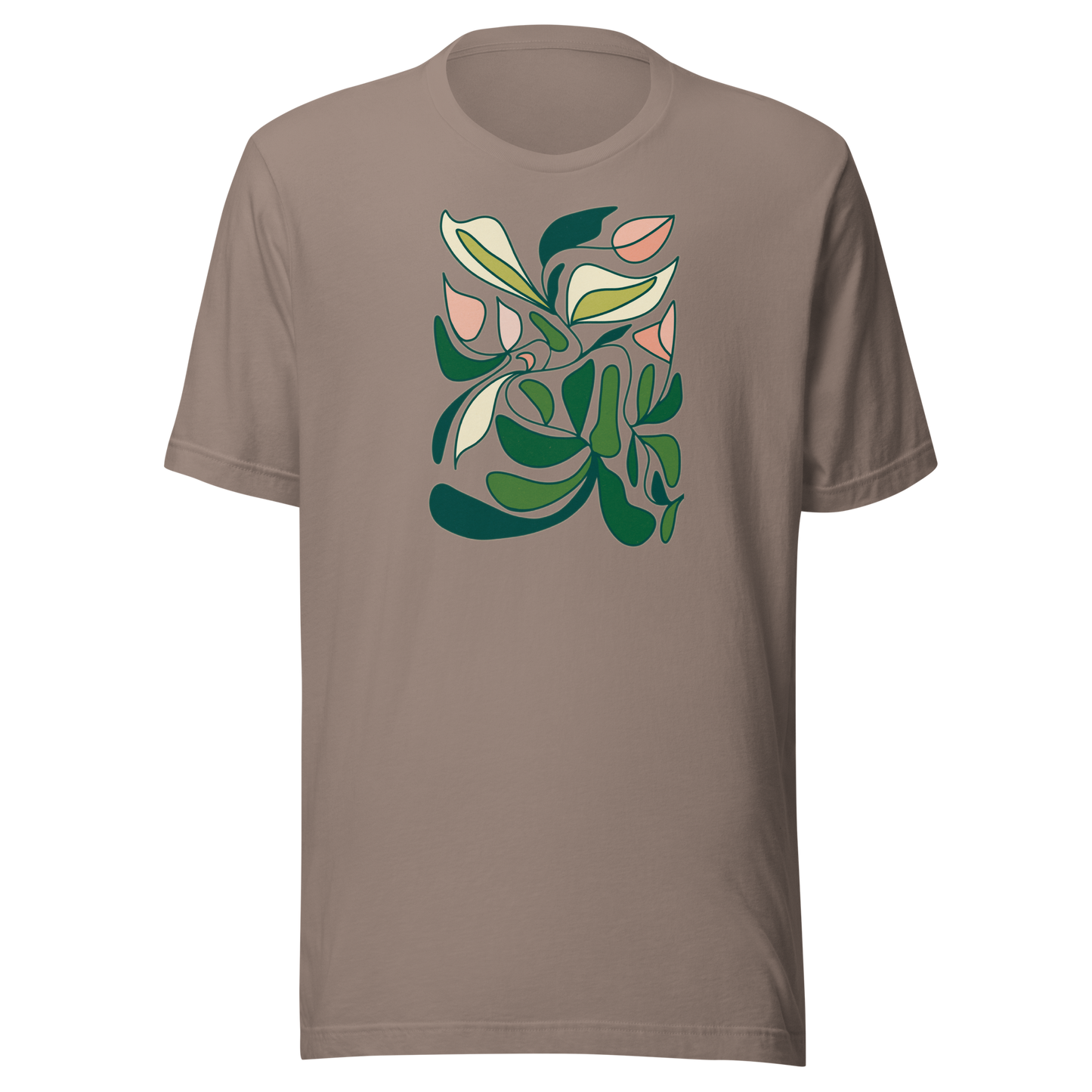 T-Shirt mit Lilien- und Tulpen-Print