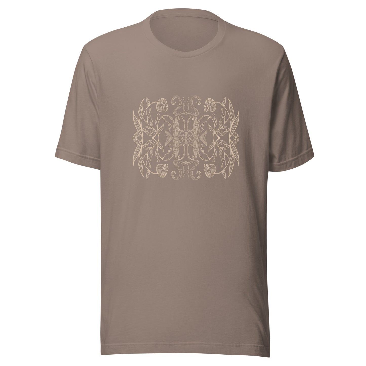 Tulip Garden Linocut Unisex T-shirt