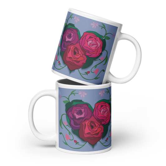 Tasse mit Rosenherz