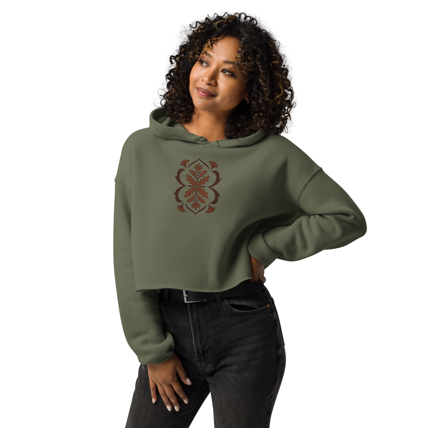 Autumn Filigree Crop Hoodie