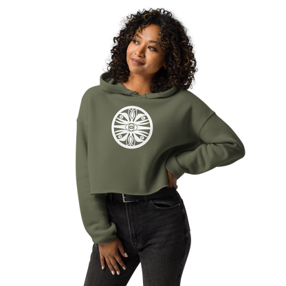 Eye of the Oracle Emblem Crop Hoodie