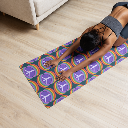 Rainbow Peace Yoga Mat