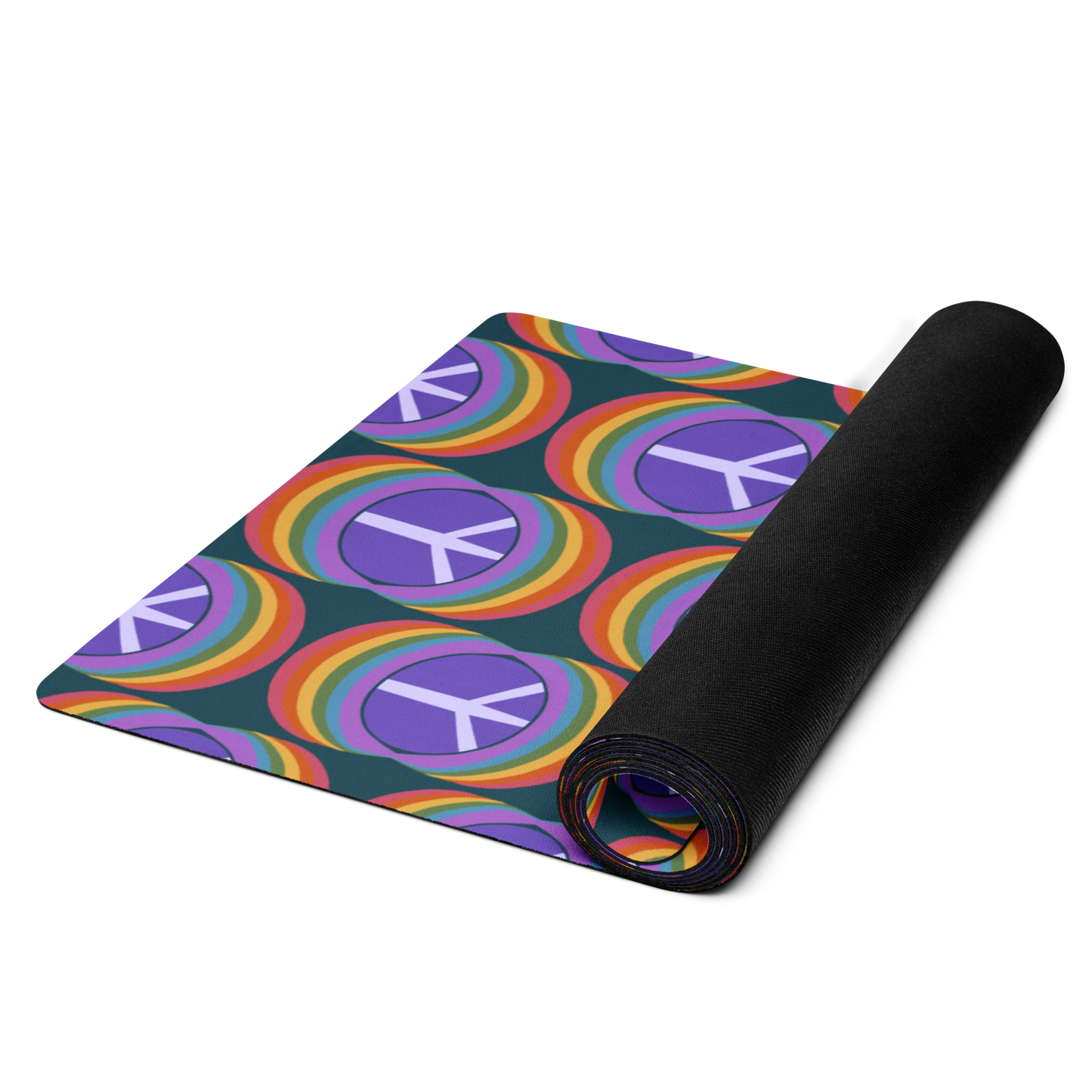 Rainbow Peace Yoga Mat