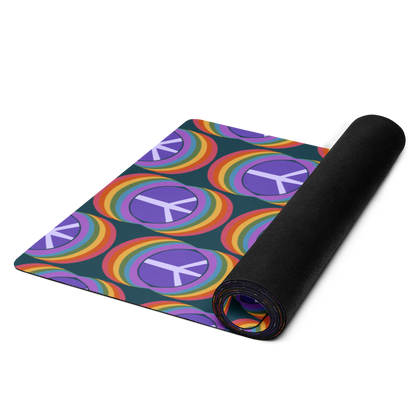 Rainbow Peace Yoga Mat