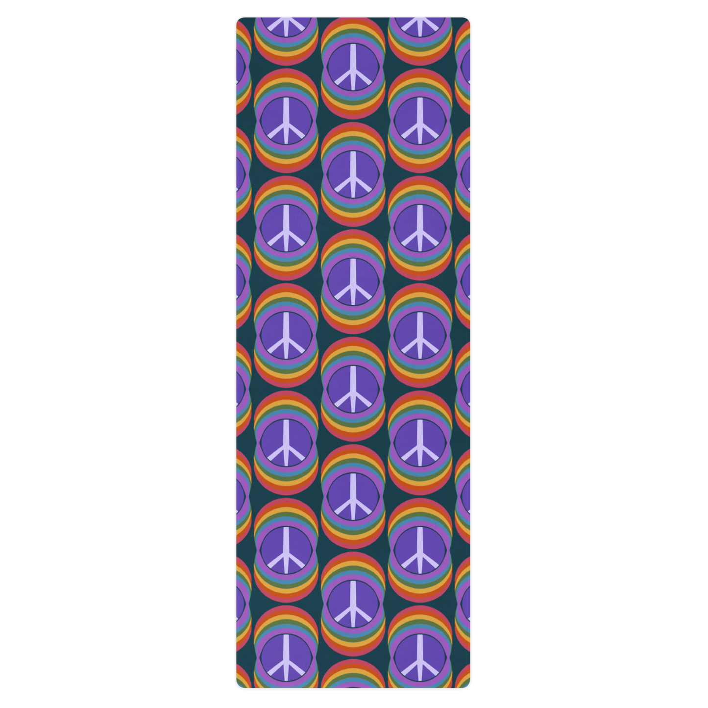 Rainbow Peace Yoga Mat