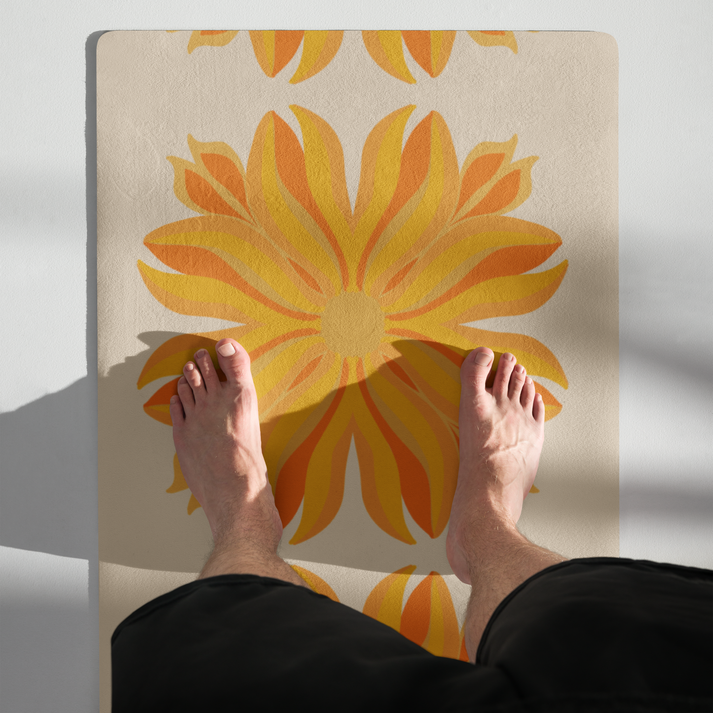 Retro Sunburst Yoga Mat